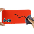 For Motorola Edge 30 Pure Color Liquid Silicone Shockproof Phone Case(Red)