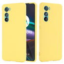 For Motorola Edge 30 Pure Color Liquid Silicone Shockproof Phone Case(Yellow)
