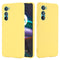 For Motorola Edge 30 Pure Color Liquid Silicone Shockproof Phone Case(Yellow)