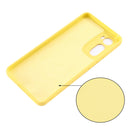 For Motorola Edge 30 Pure Color Liquid Silicone Shockproof Phone Case(Yellow)