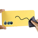 For Motorola Edge 30 Pure Color Liquid Silicone Shockproof Phone Case(Yellow)
