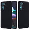 For Motorola Edge 30 Pure Color Liquid Silicone Shockproof Phone Case(Black)