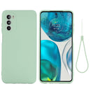 For Motorola Moto G52 4G/G82 Pure Color Liquid Silicone Shockproof Phone Case(Green)