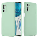 For Motorola Moto G52 4G/G82 Pure Color Liquid Silicone Shockproof Phone Case(Green)