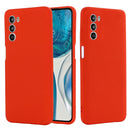 For Motorola Moto G52 4G/G82 Pure Color Liquid Silicone Shockproof Phone Case(Red)
