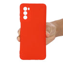 For Motorola Moto G52 4G/G82 Pure Color Liquid Silicone Shockproof Phone Case(Red)