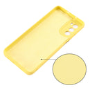 For Motorola Moto G52 4G/G82 Pure Color Liquid Silicone Shockproof Phone Case(Yellow)