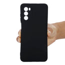 For Motorola Moto G52 4G/G82 Pure Color Liquid Silicone Shockproof Phone Case(Black)
