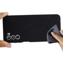 For Motorola Moto G52 4G/G82 Pure Color Liquid Silicone Shockproof Phone Case(Black)