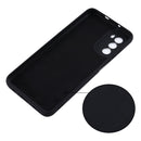 For Motorola Moto G52 4G/G82 Pure Color Liquid Silicone Shockproof Phone Case(Black)