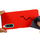For Sony Xperia 10 IV Pure Color Liquid Silicone Shockproof Phone Case(Red)