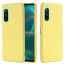 For Sony Xperia 10 IV Pure Color Liquid Silicone Shockproof Phone Case(Yellow)