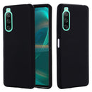 For Sony Xperia 10 IV Pure Color Liquid Silicone Shockproof Phone Case(Black)