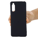 For Sony Xperia 10 IV Pure Color Liquid Silicone Shockproof Phone Case(Black)