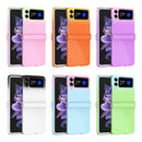 For Samsung Galaxy Z Flip3 5G Rainbow Gradient Hinge Shockproof Phone Case(Pink Green)