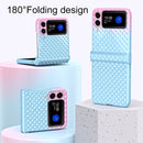 For Samsung Galaxy Z Flip3 5G Rainbow Gradient Hinge Shockproof Phone Case(Pink Green)