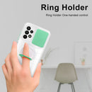 For Samsung Galaxy A23 Sliding Camera Cover Design TPU Protective Phone Case with Ring Holder(Yellow)