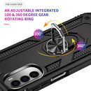 For Motorola Moto G52 Shockproof TPU + PC Holder Phone Case(Black)