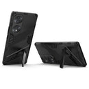 For Honor 70 Punk Armor 2 in 1 PC + TPU Shockproof Case with Invisible Holder(Black)