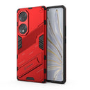 For Honor 70 Punk Armor 2 in 1 PC + TPU Shockproof Case with Invisible Holder(Red)
