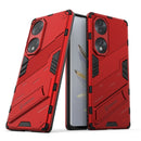 For Honor 70 Punk Armor 2 in 1 PC + TPU Shockproof Case with Invisible Holder(Red)