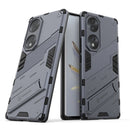 For Honor 70 Punk Armor 2 in 1 PC + TPU Shockproof Case with Invisible Holder(Grey)