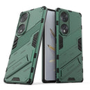 For Honor 70 Punk Armor 2 in 1 PC + TPU Shockproof Case with Invisible Holder(Green)