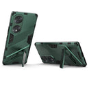 For Honor 70 Punk Armor 2 in 1 PC + TPU Shockproof Case with Invisible Holder(Green)