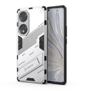 For Honor 70 Punk Armor 2 in 1 PC + TPU Shockproof Case with Invisible Holder(White)
