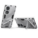For Honor 70 Punk Armor 2 in 1 PC + TPU Shockproof Case with Invisible Holder(White)