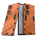 For Honor 70 Punk Armor 2 in 1 PC + TPU Shockproof Case with Invisible Holder(Orange)