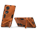 For Honor 70 Punk Armor 2 in 1 PC + TPU Shockproof Case with Invisible Holder(Orange)