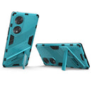 For Honor 70 Punk Armor 2 in 1 PC + TPU Shockproof Case with Invisible Holder(Blue)