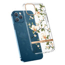 Translucent Electroplating Flower Phone Case For iPhone 14 (Magnolia)