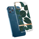 Translucent Electroplating Flower Phone Case For iPhone 14 Pro (Banana Leaf)