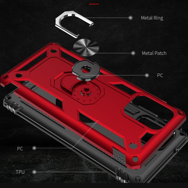 For Galaxy A91 / S10 Lite Shockproof TPU + PC Protective Case with 360 Degree Rotating Holder(Green)