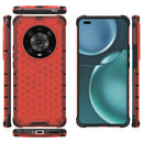 For Honor Magic4 Pro Shockproof Honeycomb PC + TPU Phone Case(Red)