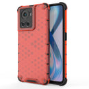 For OnePlus Ace 5G Shockproof Honeycomb PC + TPU Phone Case(Red)