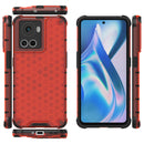For OnePlus Ace 5G Shockproof Honeycomb PC + TPU Phone Case(Red)