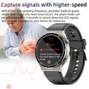 G08 1.3 inch TFT Screen Smart Watch, Support Medical-grade ECG Measurement/Women Menstrual Reminder, Style:Brown Leather Strap(Silver)