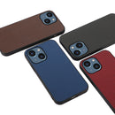 For iPhone 14 Carbon Fiber Texture Phone Case (Brown)