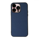 For iPhone 14 Pro Max Carbon Fiber Texture Phone Case (Blue)