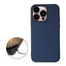 For iPhone 14 Pro Max Carbon Fiber Texture Phone Case (Blue)