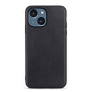 For iPhone 14 Max Lambskin Texture Genuine Leather Phone Case (Black)