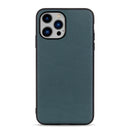 For iPhone 14 Max Lambskin Texture Genuine Leather Phone Case (Green)