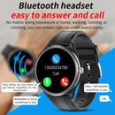 M3 1.28 inch TFT Color Screen Smart Watch, Support Bluetooth Calling/Body Temperature Monitoring, Style:Black Leather Strap(Silver)