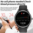 M3 1.28 inch TFT Color Screen Smart Watch, Support Bluetooth Calling/Body Temperature Monitoring, Style:Black Leather Strap(Silver)