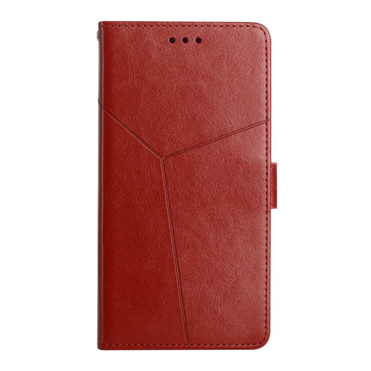 For Motorola Moto G62 5G Y Stitching Horizontal Flip Leather Phone Case(Brown)