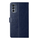 For Motorola Moto G62 5G Y Stitching Horizontal Flip Leather Phone Case(Blue)