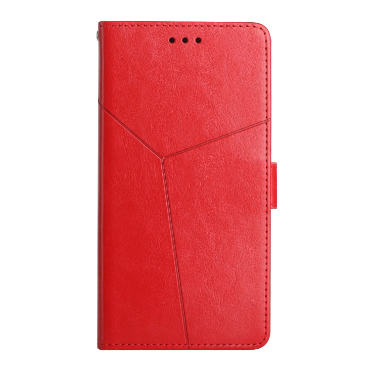 For Motorola Moto G62 5G Y Stitching Horizontal Flip Leather Phone Case(Red)